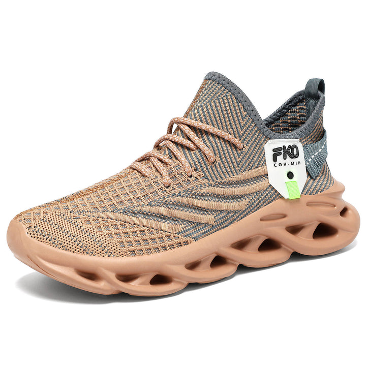 Men's nan lightweight knit sneakers with seamless sock upper, breathable mesh upper material, and innovative hollow molded EVA cushioning Mune Fashion