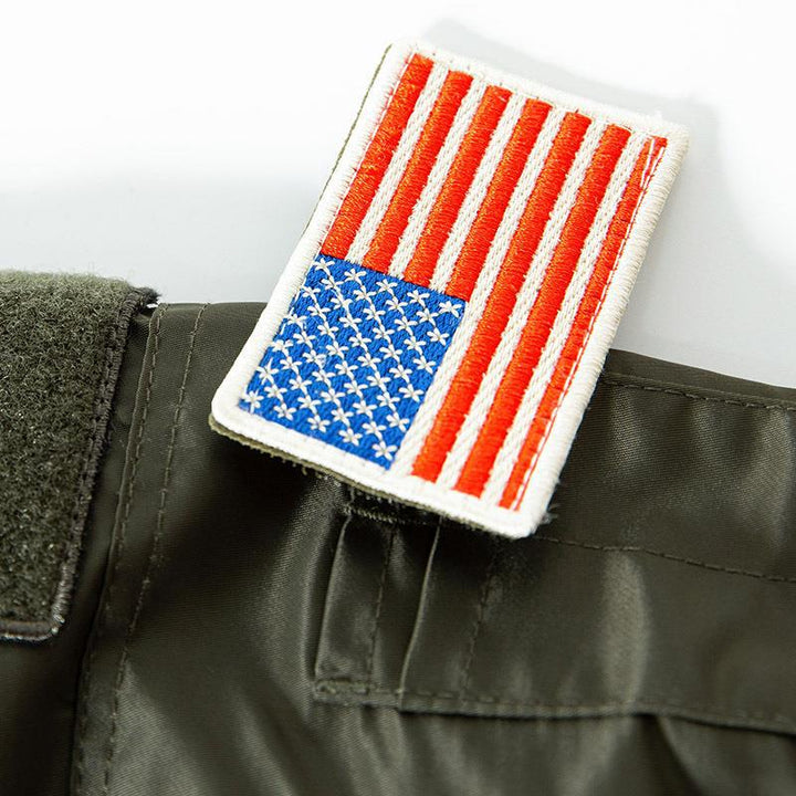 Men's Water-Repellent Nylon Bomber Jacket in Flight Style with Multiple Zipper Pockets Mune Fashion