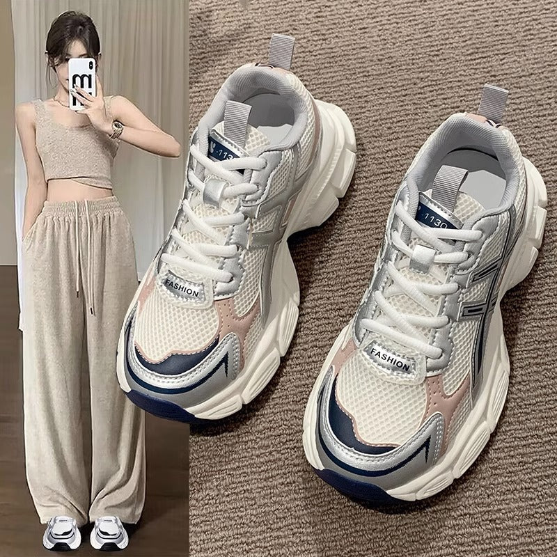 Women's Sporty Lifestyle Sneakers with Breathable Upper Material Mune Fashion
