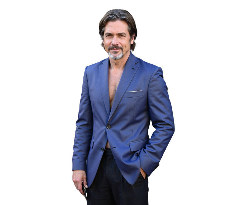 Men's tailored business blazer made of stretch fabric with chest pocket and slim silhouette Mune Fashion
