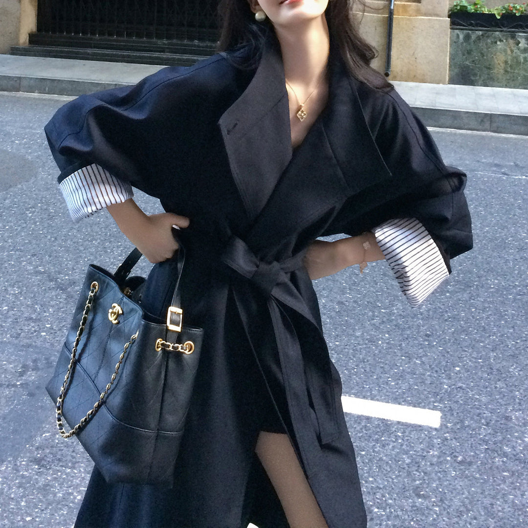 Women Stylish Plus Size Trench Coat Mune Fashion