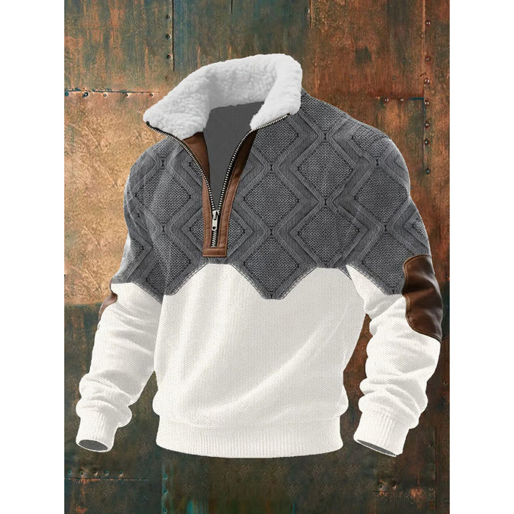 Men's Urban Fleece Pullover with Tree Motif Mune Fashion