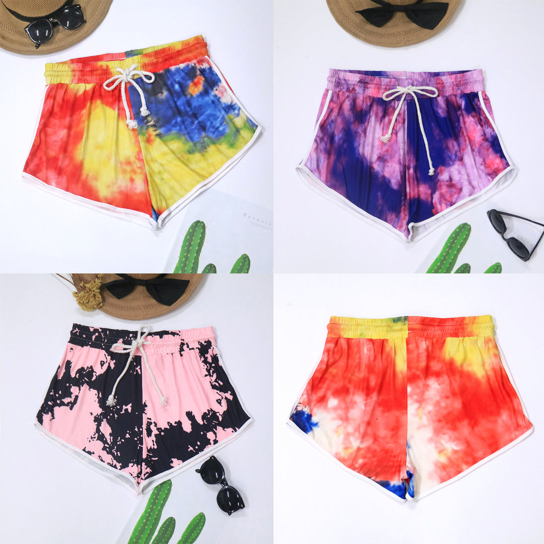 Ladies casual swim shorts with creative gradient Mune Fashion