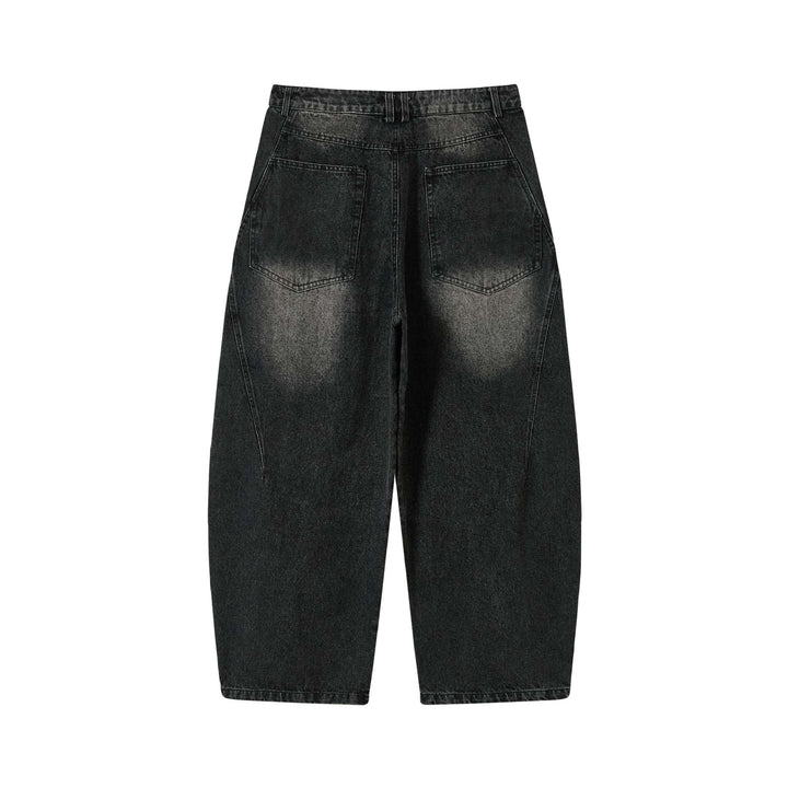 Women's High-Waisted Loose-Fit Utility Denim Culotte with Quilted Pocket Inserts Mune Fashion