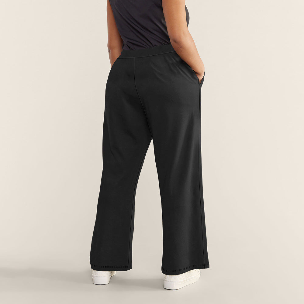 Women High-Waisted Relaxed Culotte Pants with Wide Leg and Side Pockets Mune Fashion