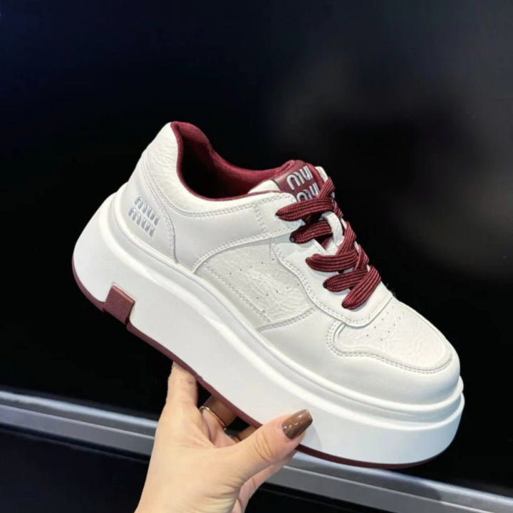 Women Chunky Sneaker with High Platform and Breathable Upper Material Structure Mune Fashion