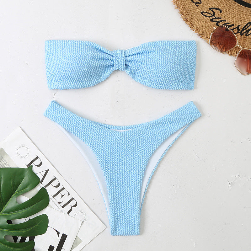 Women's bikini with elegant bandeau top and minimalist slip Mune Fashion