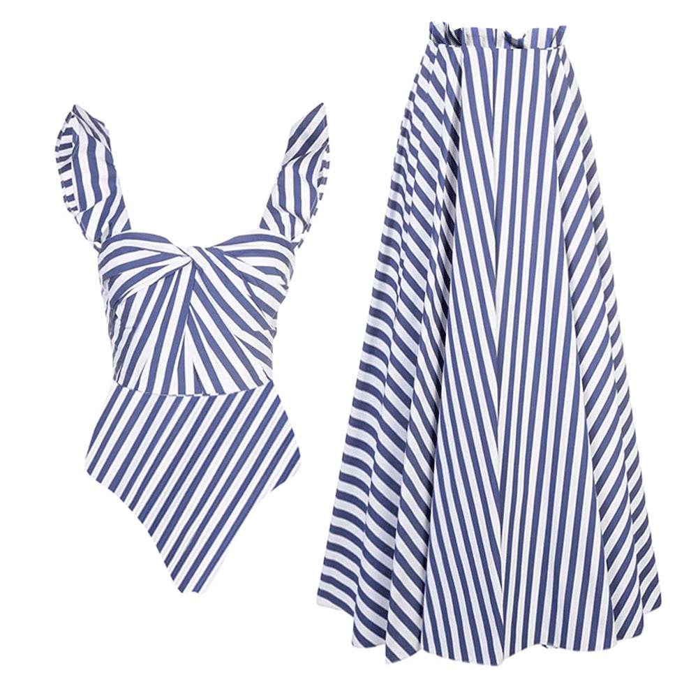 Women's One-Piece Swimsuit with Playful Ruffle Design Mune Fashion