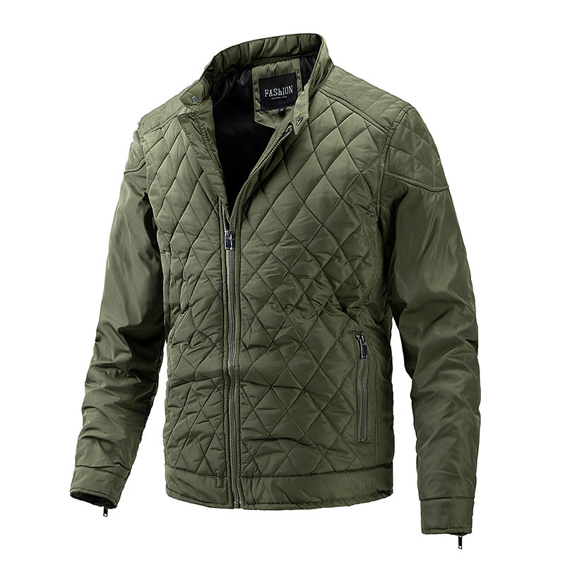 Men's quilted lightweight transitional jacket with stand-up collar Mune Fashion