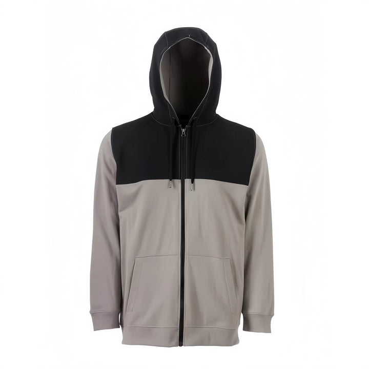 Men's sporty hoodie with stylish color block design