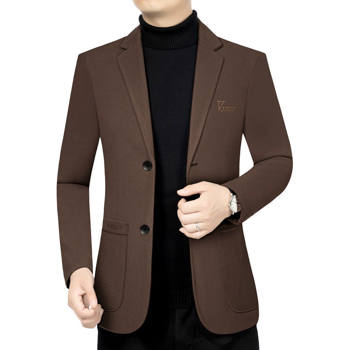 Men's Modern Single-Breasted City Blazer with Patch Pockets and Light Half Lining Mune Fashion