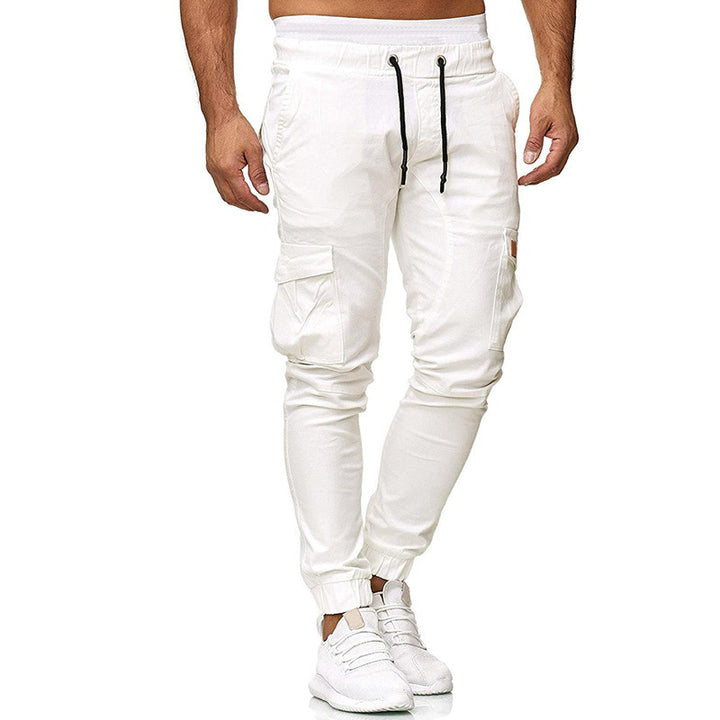 Men's cargo jogger pants with elastic waistband, drawstring and tapered leg Mune Fashion
