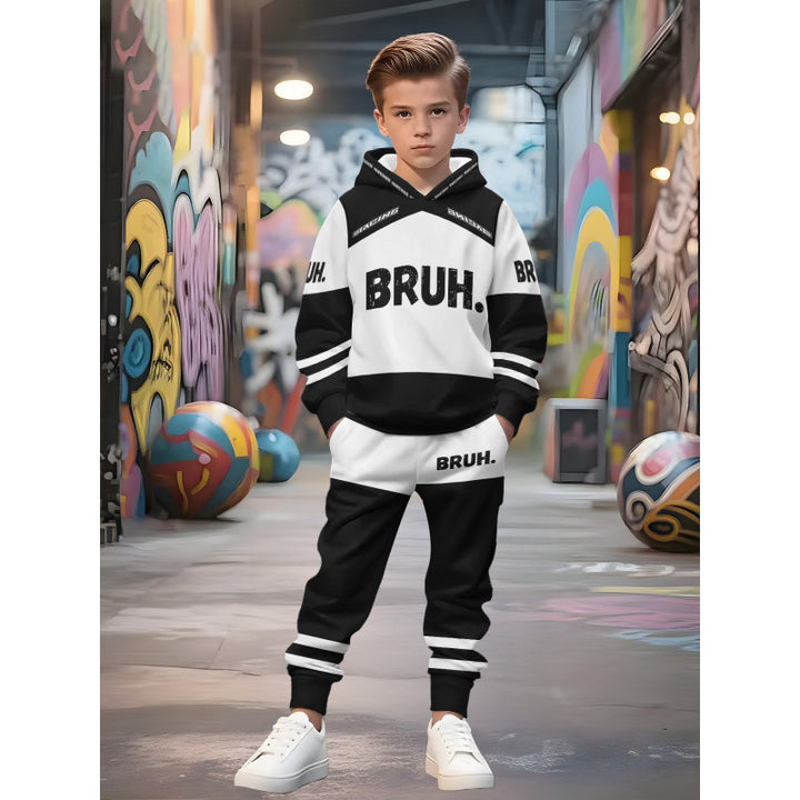 Unisex nan children's jogging suit with hoodie and detailed car print Mune Fashion