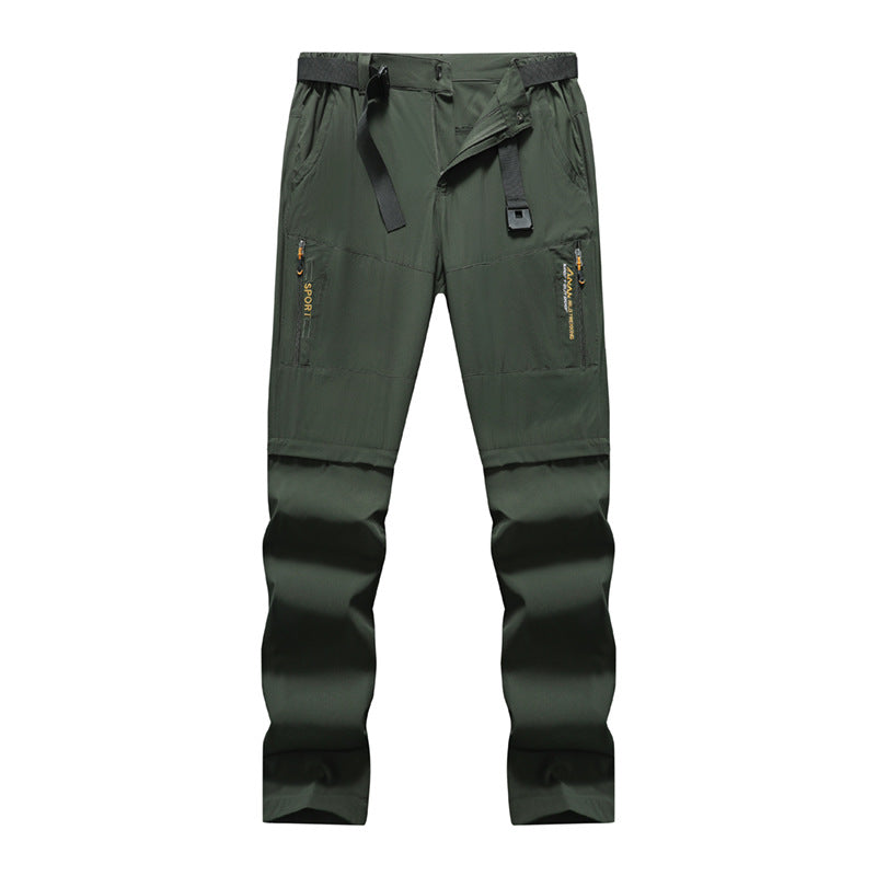 Men's outdoor pants with pre-shaped knees, zipper pockets, and integrated belt Mune Fashion