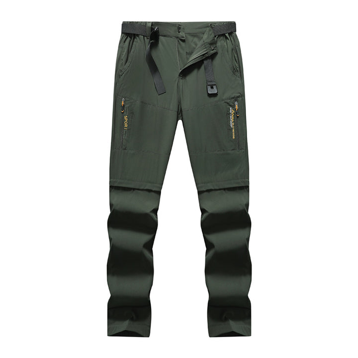 Men's outdoor pants with pre-shaped knees, zipper pockets, and integrated belt Mune Fashion