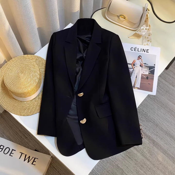 Women's Elegant Blazer with Golden Details Mune Fashion