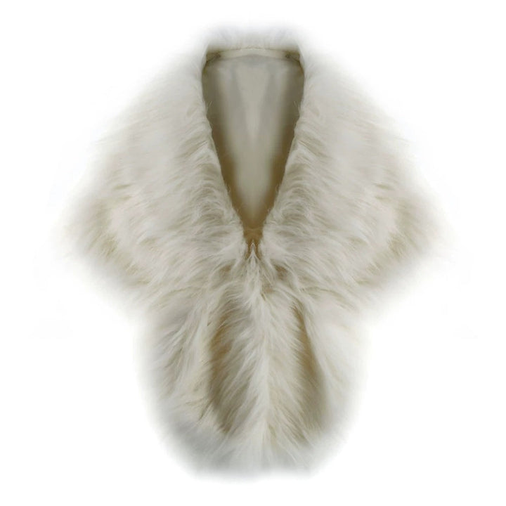 Women's elegant faux fur shoulder stole in capelet cut Mune Fashion