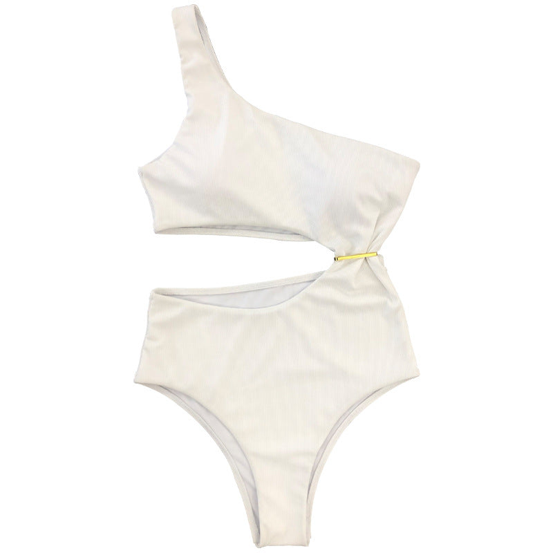 Women's One-Shoulder Bikini with High Leg Cut Mune Fashion