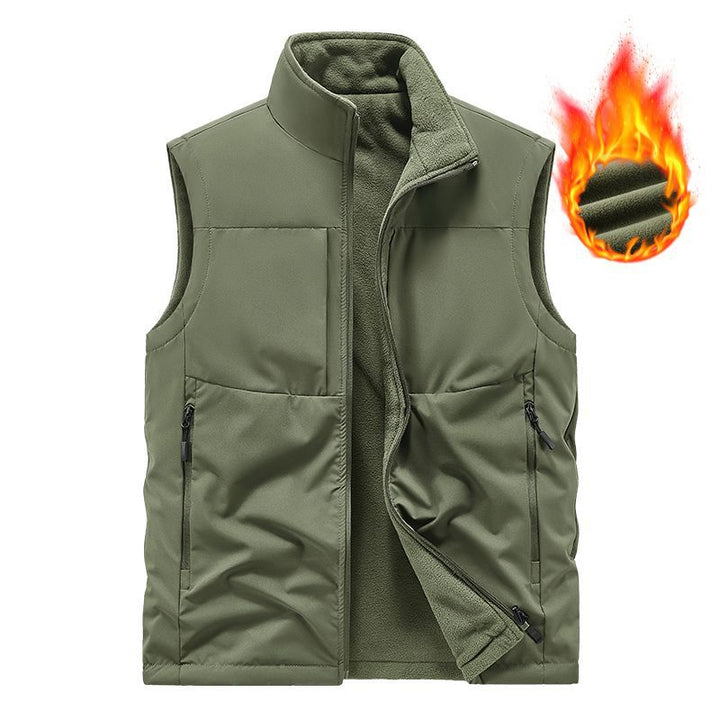 Men's lightweight technical outdoor vest with stand-up collar, mesh lining, and zippered pockets Mune Fashion