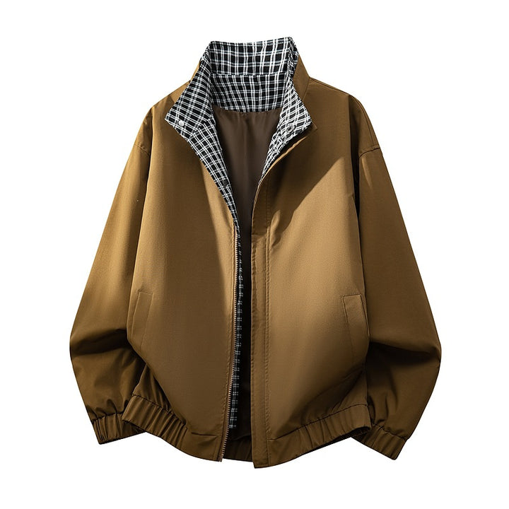 Men's Comfortable Transitional Jacket with Checked Lining Mune Fashion