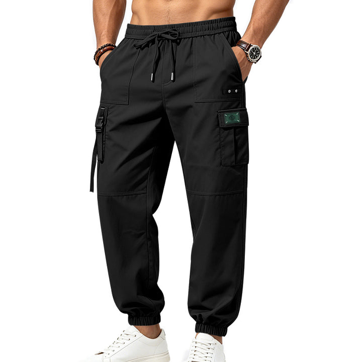Men's cargo jogging pants with drawstring, elastic cuffs, and multi-pocket design Mune Fashion