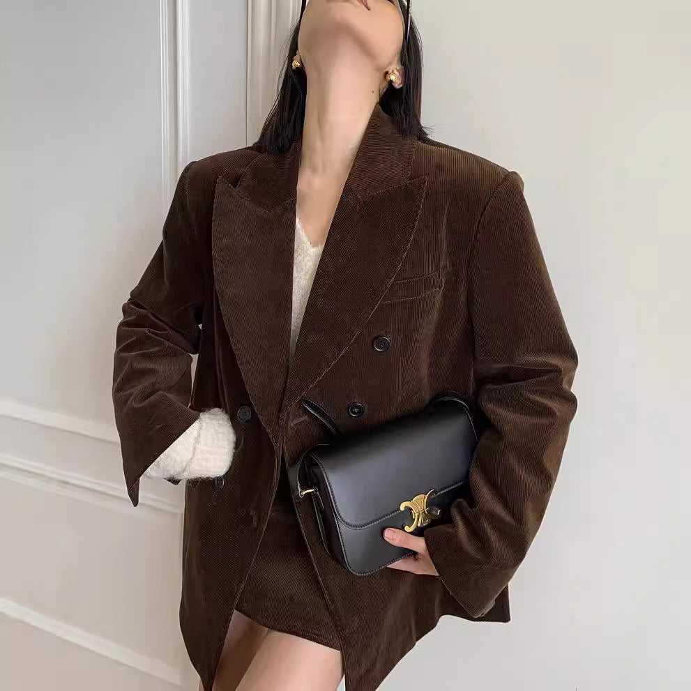 Women Elegant Cord Blazer Mune Fashion