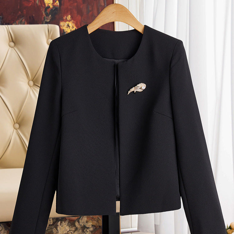Women Elegant Blazer Jacket with Chic Closure Mune Fashion