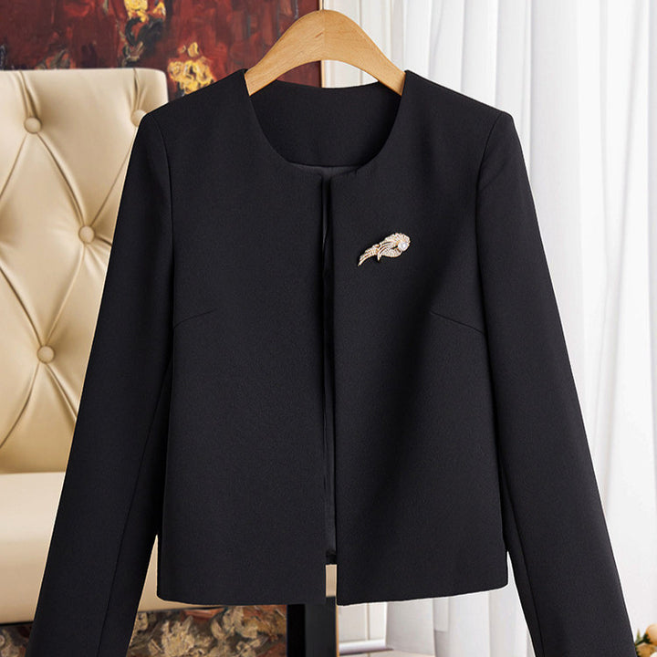 Women Elegant Blazer Jacket with Chic Closure Mune Fashion