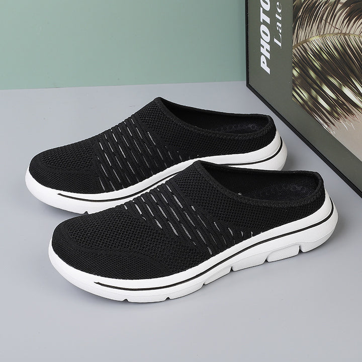 Women's breathable knitted slipper clog with orthopedic memory foam insole Mune Fashion