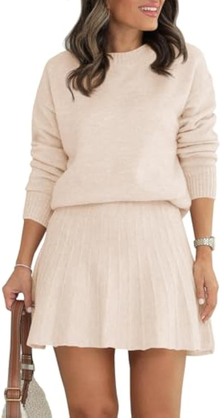 Women's Stylish Knit Sweater and Skirt Set Mune Fashion