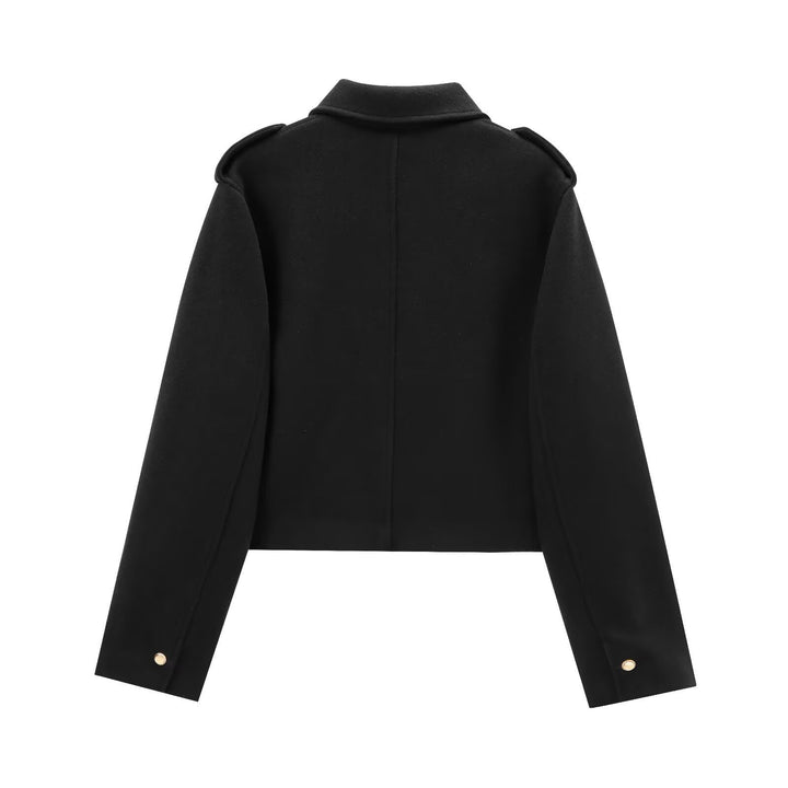 Women's Fashion Short Jacket with Flap Pockets