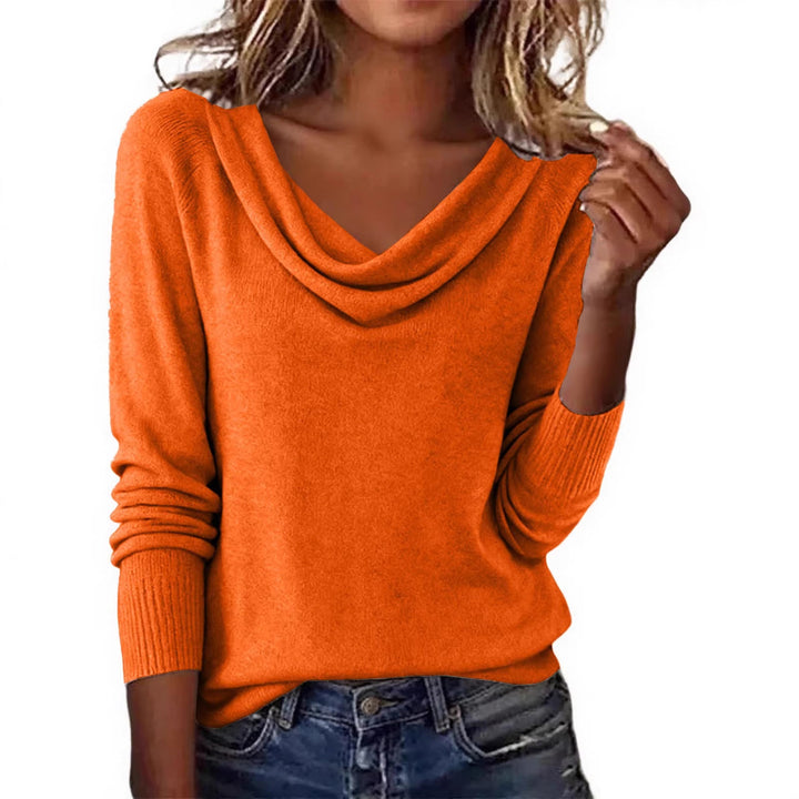 Women Elegant Cowlneck Pullover Mune Fashion