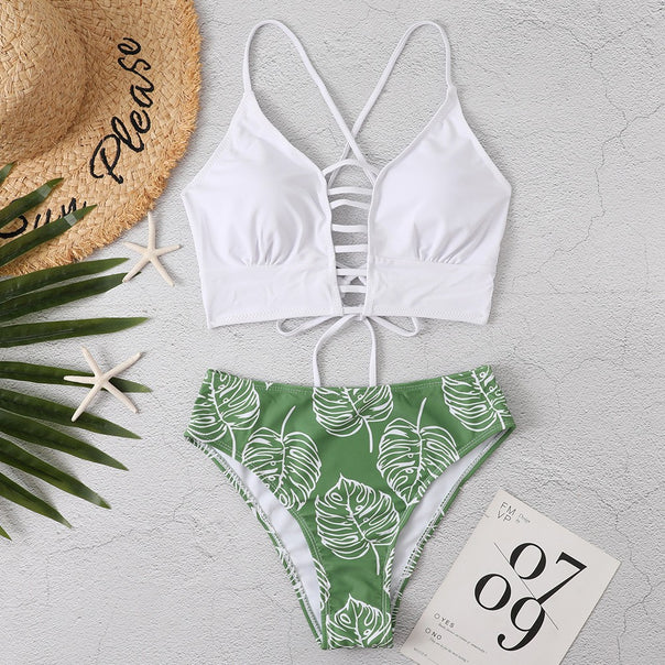 Women’s bikini set with playful ruffle design and high-cut panties Mune Fashion