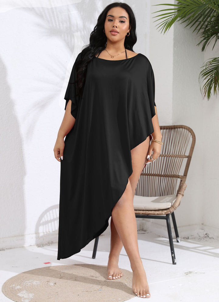 Women's airy beach cover-up with elegant asymmetrical cut Mune Fashion