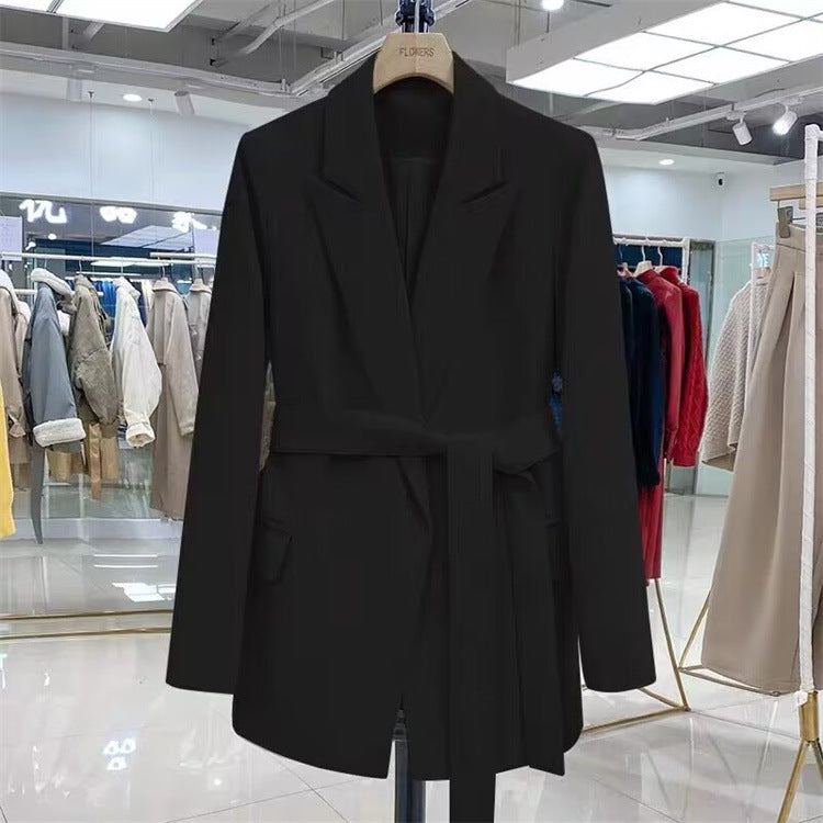 Women Elegant Wrap Blazer with Belt Mune Fashion