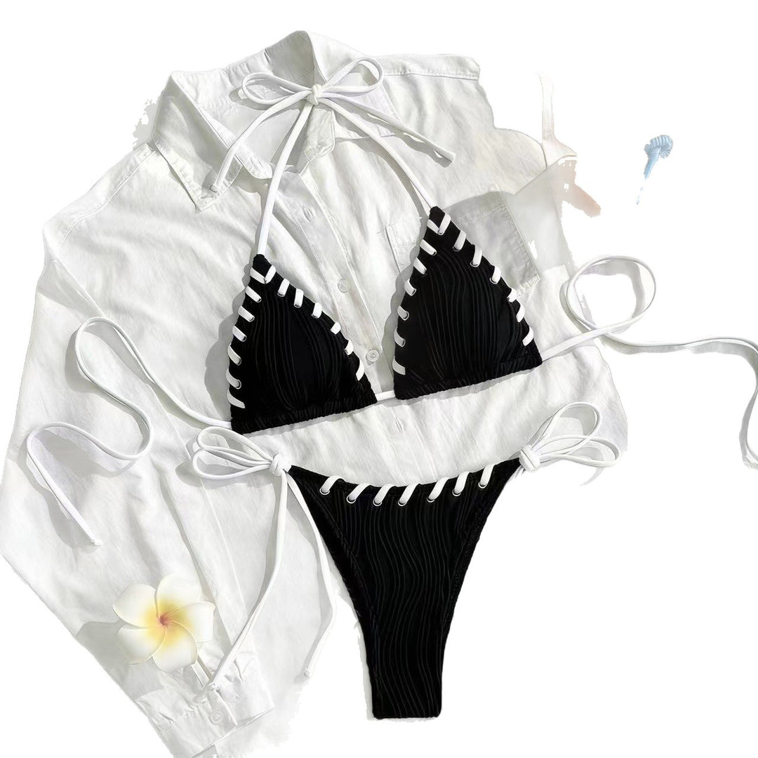 Ladies triangle bikini with ruffle details Mune Fashion