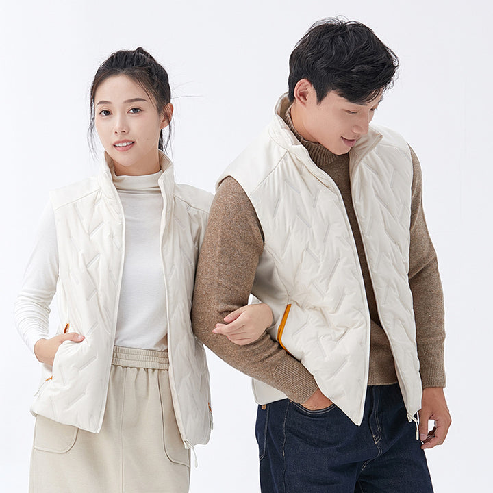 Unisex quilted vest with thermal insulation and high stand-up collar Mune Fashion