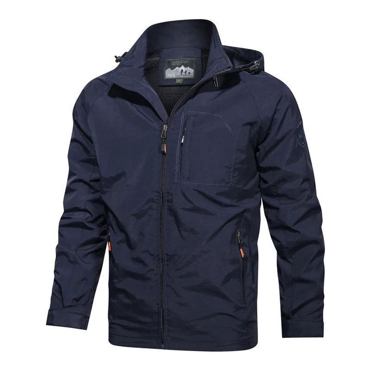 Men's Breathable Softshell Field Jacket with Hood, Water-Repellent Shell and Multifunctional Chest Pocket Mune Fashion