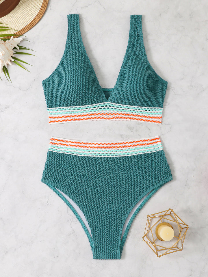 Women's High-Cut Designer Jumpsuit with Pattern Elements Mune Fashion