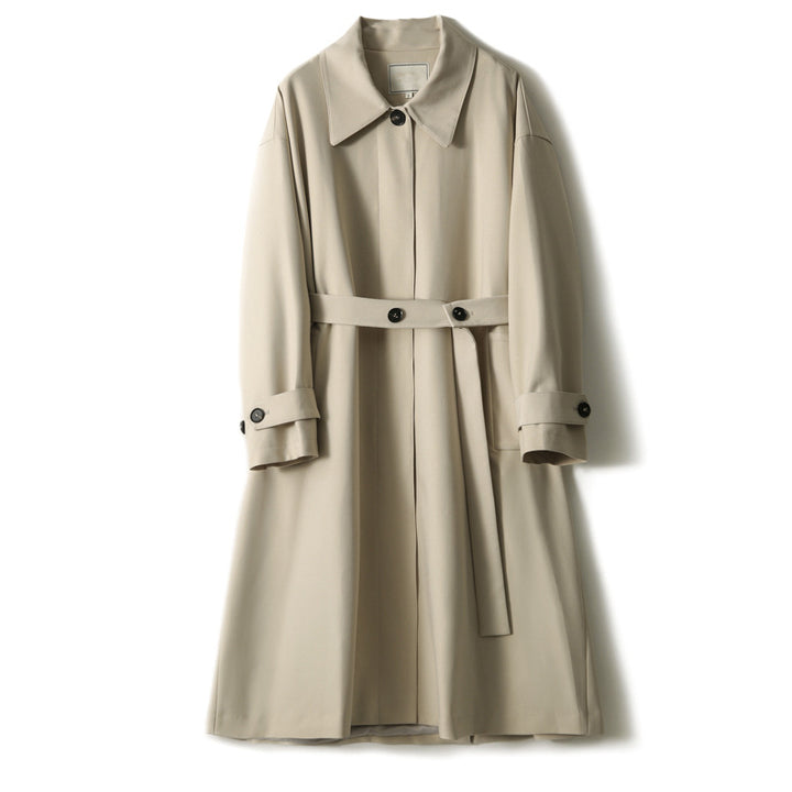 Women's Stylish Trench Coat with Tie Belt Mune Fashion