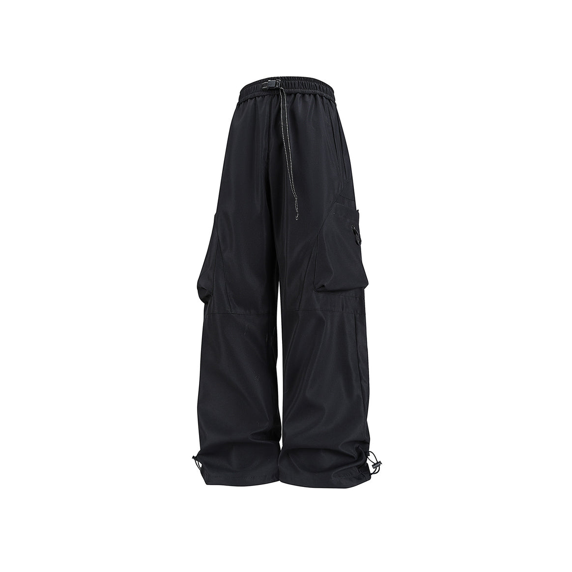 Herren Baggy-Cargo-Hose im Tech-Utility-Stil mit großvolumigen Klapptaschen, elastischem Bund und verstellbarem Kordelsaum Mune Fashion