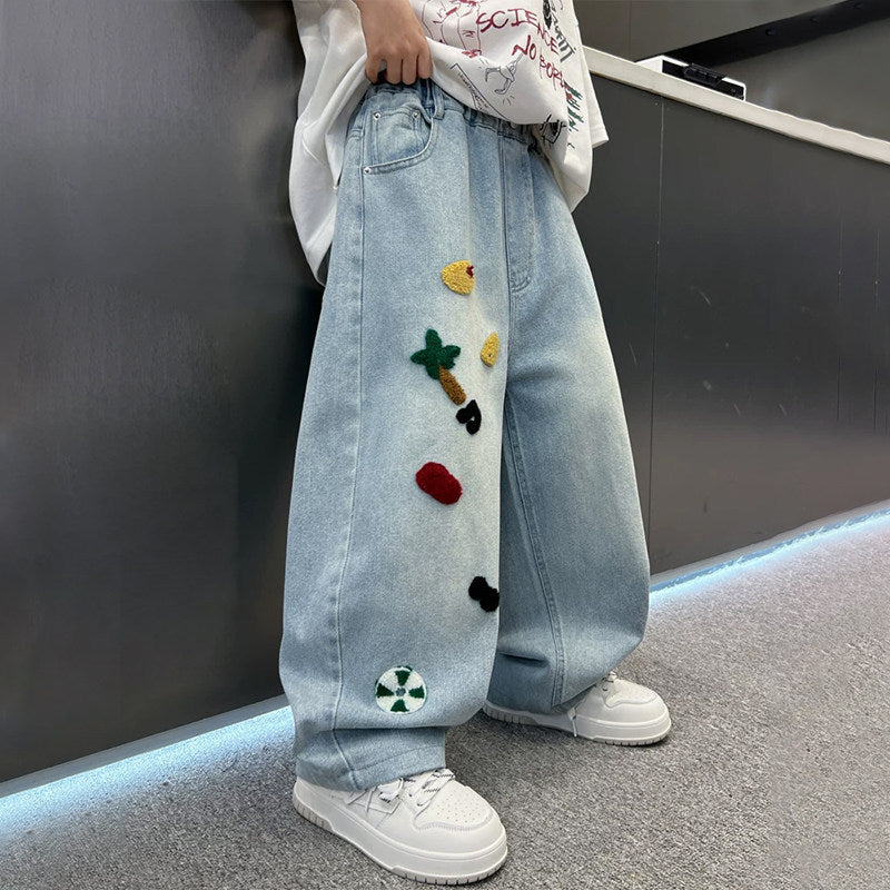 Unisex casual jeans with unique embroidery Mune Fashion