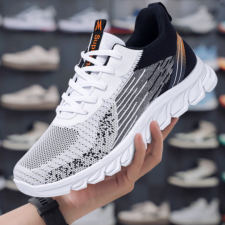 Men's breathable lightweight running sneakers with knitted upper material and cushioned EVA sole Mune Fashion