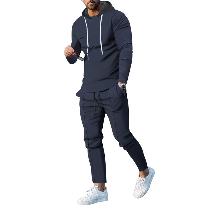 Men's two-piece hoodie lounge set with slim fit hoodie and tapered joggers Mune Fashion