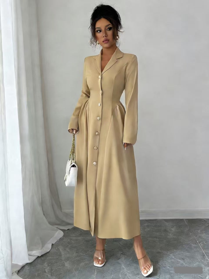 Women's Elegant Midi Dress in Blazer Style with Tailored Fit Mune Fashion