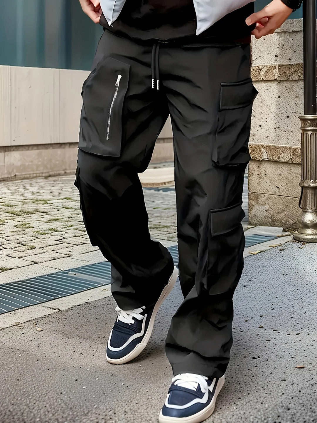 Men's Multifunctional Cargo Pants with Zip