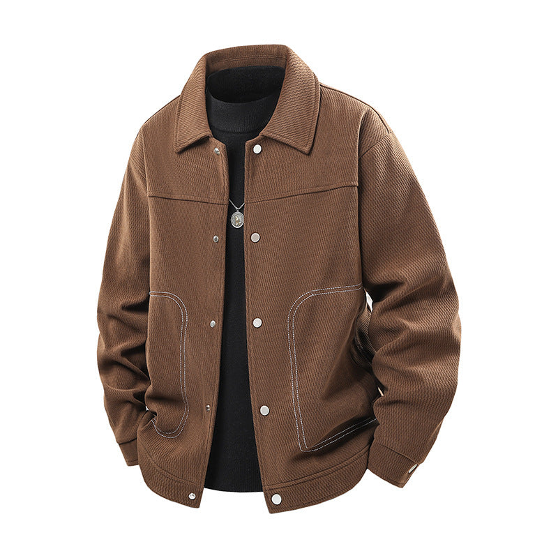 Men's casual jacket with generous pockets and elegant texture Mune Fashion