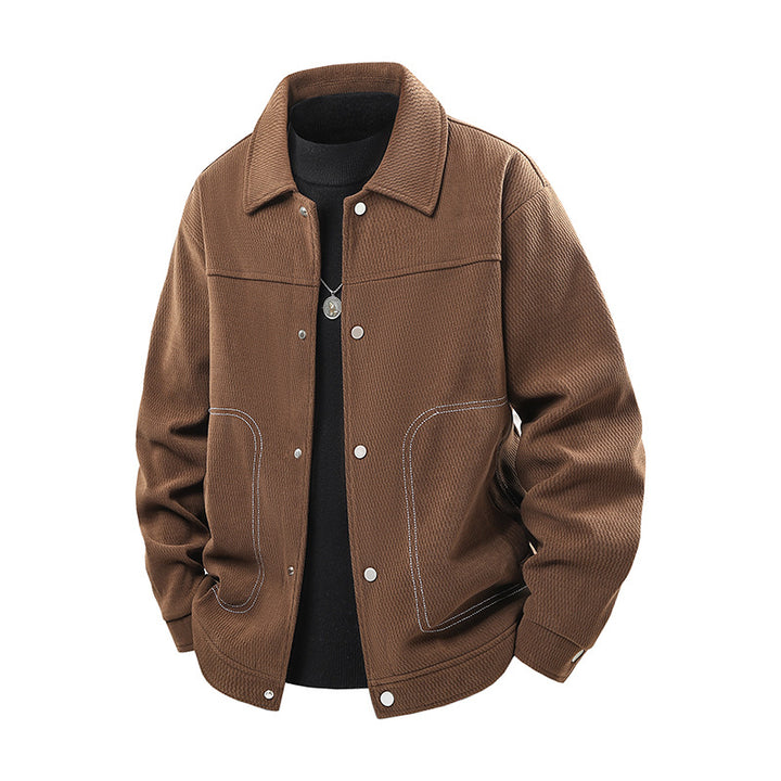 Men's casual jacket with generous pockets and elegant texture Mune Fashion