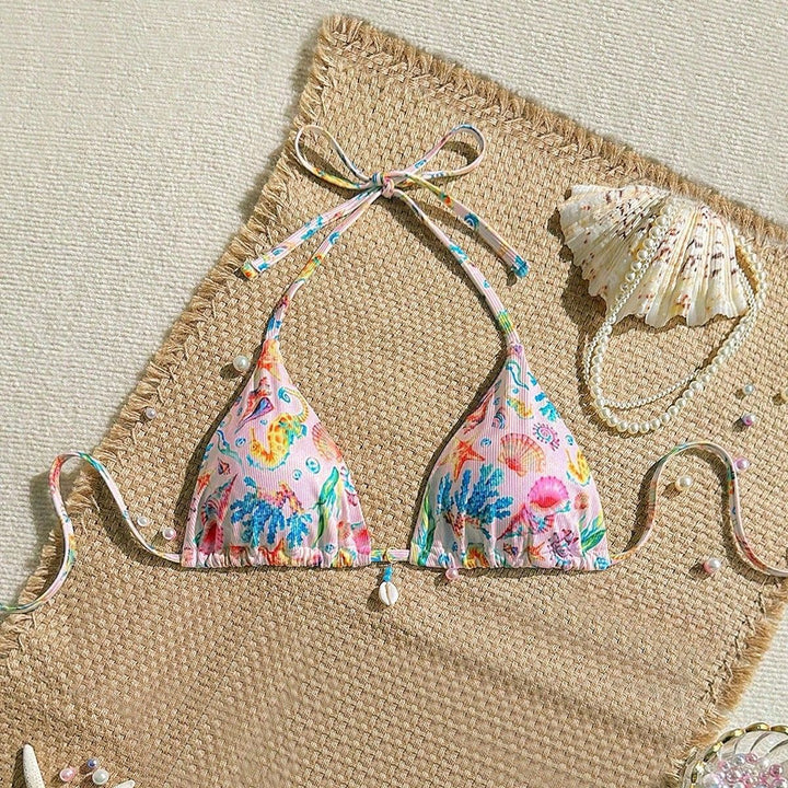 Women's Triangle Bikini with Shell Details Mune Fashion