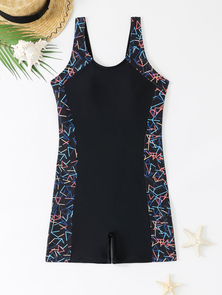 Women's Sporty Swimsuit with Graphic Design Mune Fashion